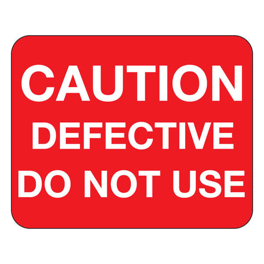 Caution Defective Do Not Use Labels | 35x28mm | 100/Pack