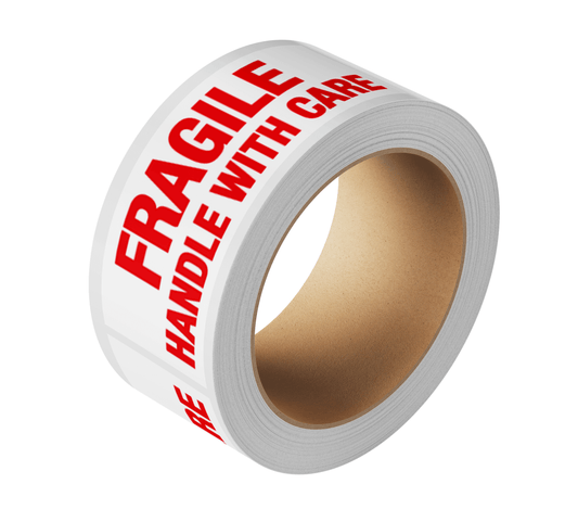 Fragile Handle With Care Labels | 150x50mm | 250/Roll