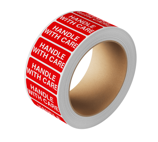 Handle With Care Labels | 50x25mm | 500/Roll