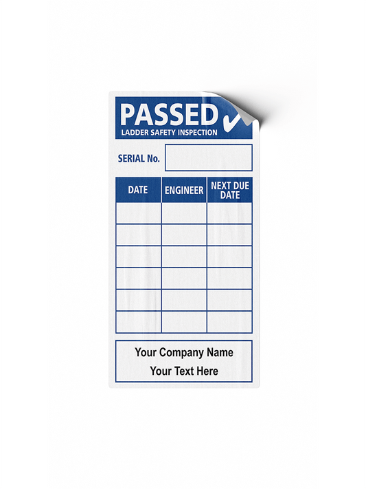 Ladder Safety Inspection Labels | 50x80mm | 50/Pack