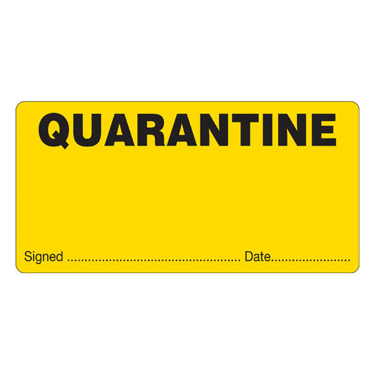 Quarantine Labels | 100x50mm | 250/Roll