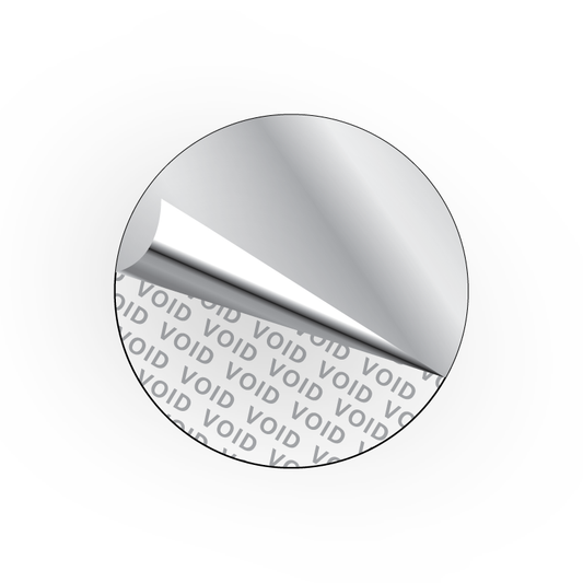 Silver Void Stickers | 20mm | 100/Pack
